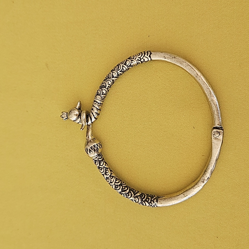 Vintage-style Hinged Peacock Cuff Bracelet by Lucky Brand